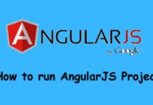 run angularJS project