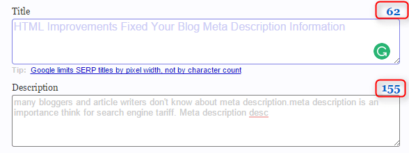 Put Effective meta description on a blog drive tariff 2