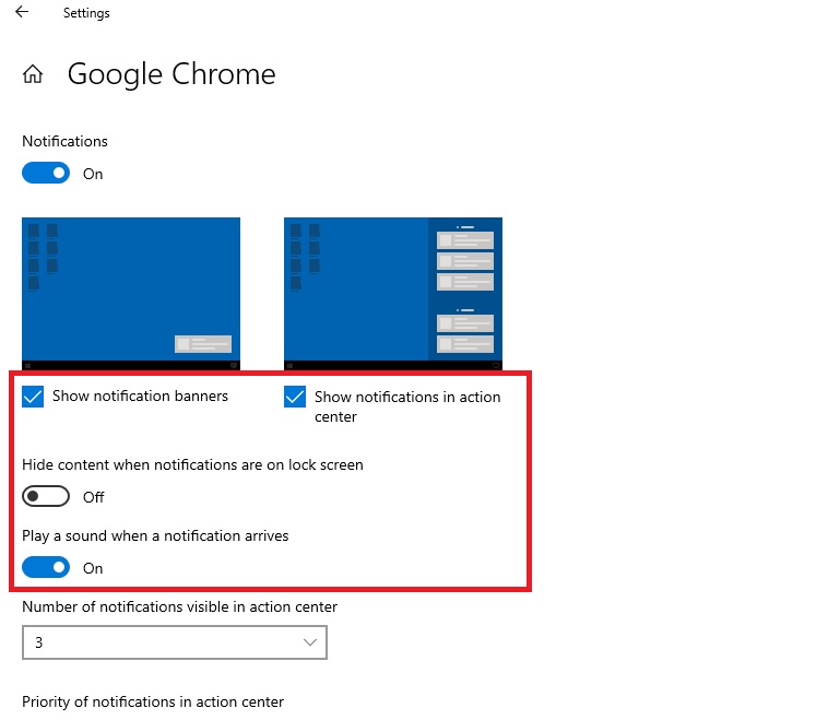 Turn off chrome notifications windows 10