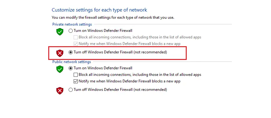 How To Turn Off Firewall Windows 10 2