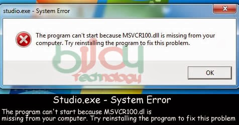 MSVCR100.dll is missing