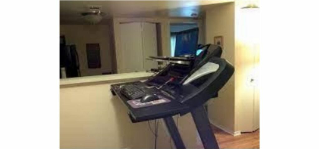 Laptop shelf for treadmill