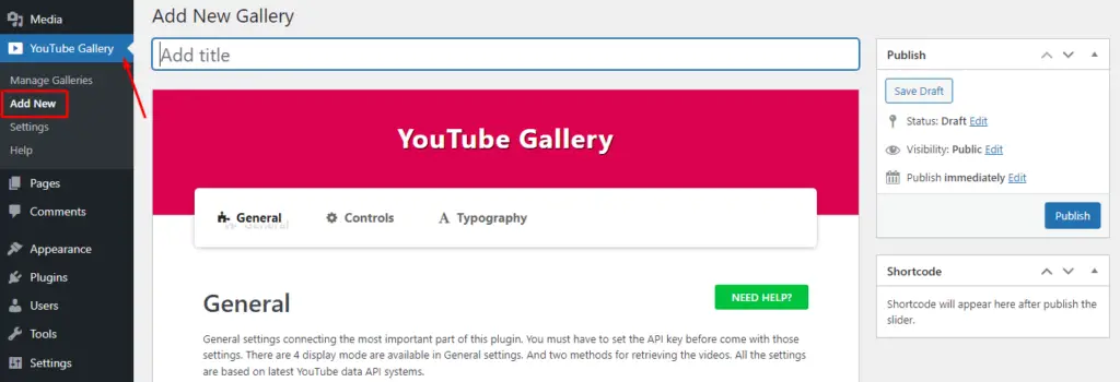 Install WordPress YouTube Video Gallery